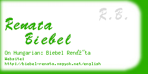 renata biebel business card
